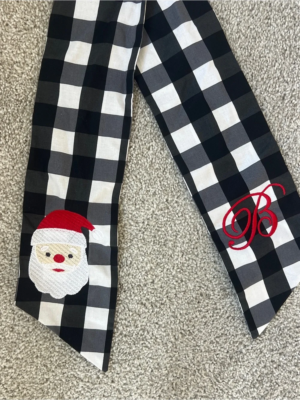 Christmas Wreath Sash With Embroidered B